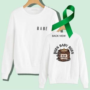 Your Opinion Can Burn Mental Health graphic crewneck sweatshirt size XL